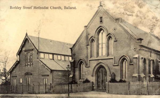 Ballarat Barkly St Methodist church and hall c1910 SLV